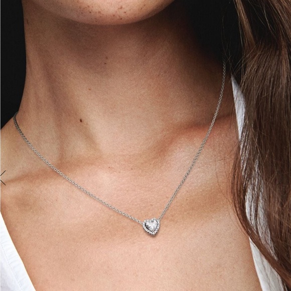 Elevated Heart Necklace 17.7 inches - Picture 2 of 4